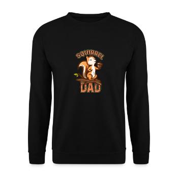 Squirrel Dad Rodent Gopher Chipmunk Funny Quote - Unisex Sweatshirt - black - Front - Alina (178cm) & Michal (187cm)