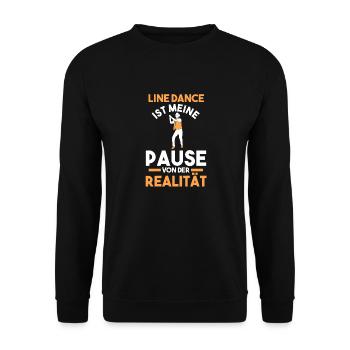 Line Dance Tänzer - Unisex Pullover - Schwarz - Vorne - Alina (178cm) & Michal (187cm)