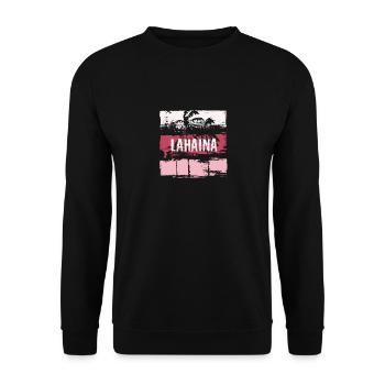 Lahaina Maui Hawaii Vacances Souvenir Abstrait - Sweat-shirt Unisexe - noir - Devant - Alina (178cm) & Michal (187cm)