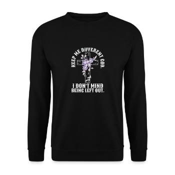 Keep Me Different God Religious Christian - Unisex Pullover - Schwarz - Vorne - Alina (178cm) & Michal (187cm)