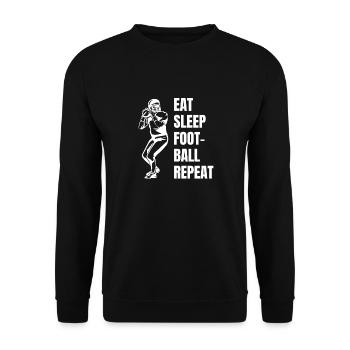 Joueurs de football américain Entraîneurs de football américain - Sweat-shirt Unisexe - noir - Devant - Alina (178cm) & Michal (187cm)