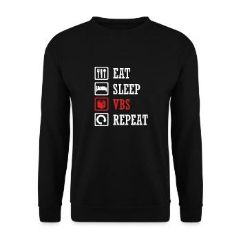 Eat Sleep Vbs Repeat Vacation Bible School Crew - Sweat-shirt Unisexe - noir - Devant - Alina (178cm) & Michal (187cm)
