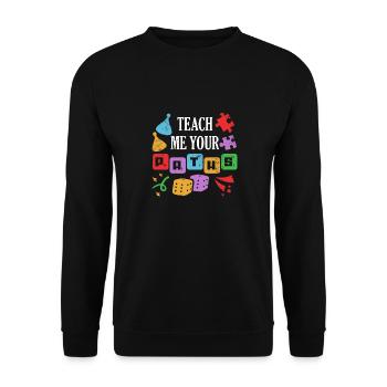 Vbs Crew Thème religieux Apprends-moi tes voies - Sweat-shirt Unisexe - noir - Devant - Alina (178cm) & Michal (187cm)