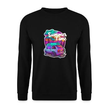 Summer Time - Van Life - Holidays - Unisex Sweatshirt - black - Front - Alina (178cm) & Michal (187cm)