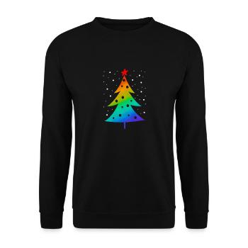 LGBT-Q Pride Rainbow Flag Noël gay - Sweat-shirt Unisexe - noir - Devant - Alina (178cm) & Michal (187cm)