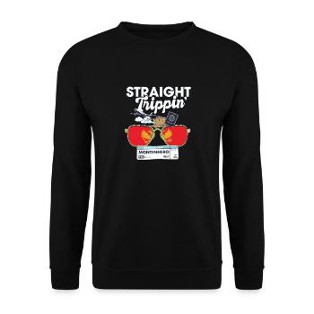 Straight Trippin' Montenegro Vacation Tour Travel - Unisex Pullover - Schwarz - Vorne - Alina (178cm) & Michal (187cm)