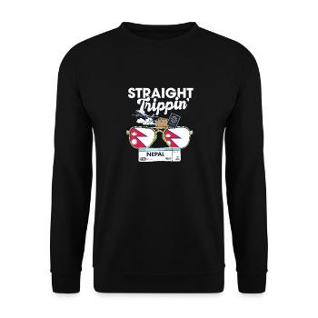 Straight Trippin' Nepal Vacation Tour Travel Trip - Sweat-shirt Unisexe - noir - Devant - Alina (178cm) & Michal (187cm)