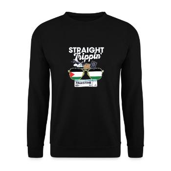 Straight Trippin' Palestine Vacation Tour Travel - Sweat-shirt Unisexe - noir - Devant - Alina (178cm) & Michal (187cm)