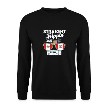 Straight Trippin' Peru Vacation Tour Travel Trip - Sweat-shirt Unisexe - noir - Devant - Alina (178cm) & Michal (187cm)