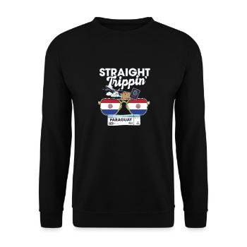 Straight Trippin' Paraguay Vacation Tour Travel - Unisex Sweatshirt - black - Front - Alina (178cm) & Michal (187cm)