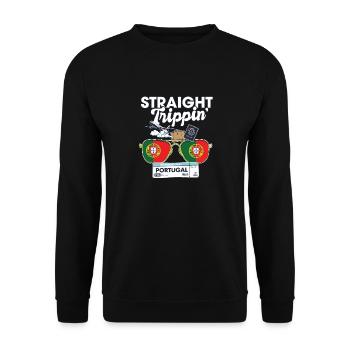 Straight Trippin' Portugal Vacation Tour Voyage - Sweat-shirt Unisexe - noir - Devant - Alina (178cm) & Michal (187cm)