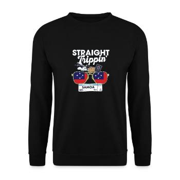 Straight Trippin' Samoa Vacation Tour Travel Trip - Sweat-shirt Unisexe - noir - Devant - Alina (178cm) & Michal (187cm)