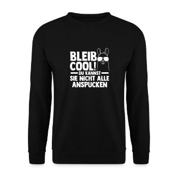 Lama - Unisex Pullover - Schwarz - Vorne - Alina (178cm) & Michal (187cm)
