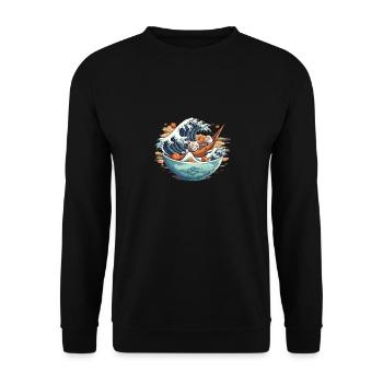 Kawaii Neko Ramen Amateurs de cuisine japonaise - Sweat-shirt Unisexe - noir - Devant - Alina (178cm) & Michal (187cm)