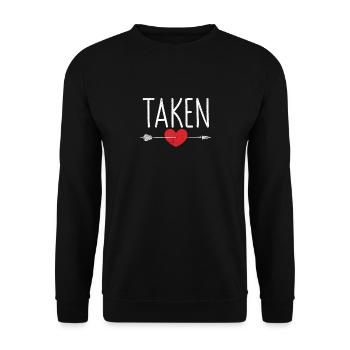 Taken Heart Love Valentinstag V-Day Pyjama - Unisex Pullover - Schwarz - Vorne - Alina (178cm) & Michal (187cm)
