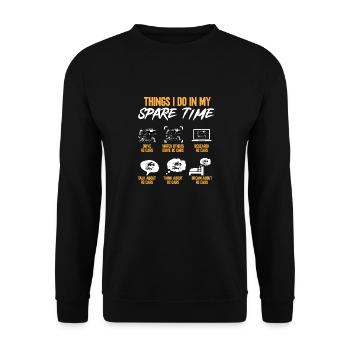 RC Car Ferngesteuertes Auto - Unisex Pullover - Schwarz - Vorne - Alina (178cm) & Michal (187cm)