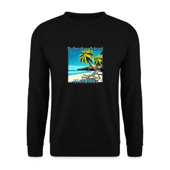 Summer Holidays Fulhadhoo Island: Grunge - Unisex Sweatshirt - black - Front - Alina (178cm) & Michal (187cm)
