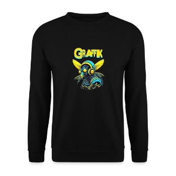 Graphique - Sweat-shirt Unisexe - noir - Devant - Alina (178cm) & Michal (187cm)