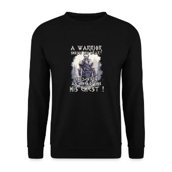 Ragnar Legendär Wikinger Geschenk Krieger - Unisex Pullover - Schwarz - Vorne - Alina (178cm) & Michal (187cm)