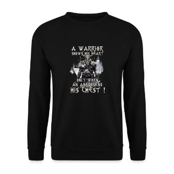 Wikinger Krieger Shirt Wahallas Krieger - Unisex Pullover - Schwarz - Vorne - Alina (178cm) & Michal (187cm)
