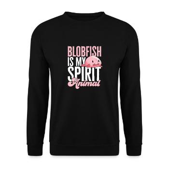 Blob fish - Unisex Sweatshirt - black - Front - Alina (178cm) & Michal (187cm)