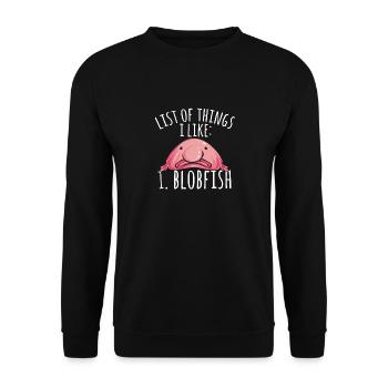 Blob fish - Unisex Sweatshirt - black - Front - Alina (178cm) & Michal (187cm)