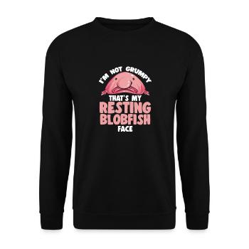 Blob fish - Unisex Sweatshirt - black - Front - Alina (178cm) & Michal (187cm)