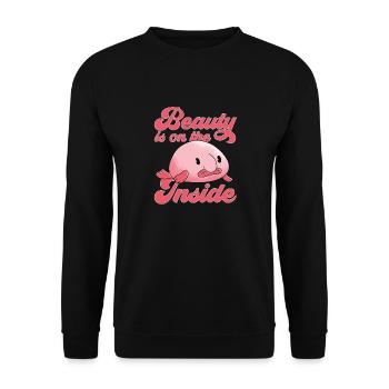 Blob fish - Unisex Sweatshirt - black - Front - Alina (178cm) & Michal (187cm)