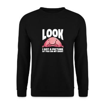 Blob fish - Unisex Sweatshirt - black - Front - Alina (178cm) & Michal (187cm)