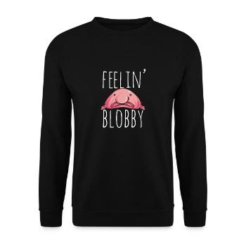Blob fish - Unisex Sweatshirt - black - Front - Alina (178cm) & Michal (187cm)