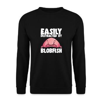 Blob fish - Unisex Sweatshirt - black - Front - Alina (178cm) & Michal (187cm)