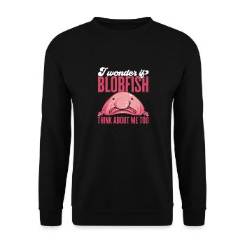 Blob fish - Unisex Sweatshirt - black - Front - Alina (178cm) & Michal (187cm)