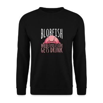 Blob fish - Unisex Sweatshirt - black - Front - Alina (178cm) & Michal (187cm)
