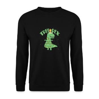 Arbre Rex Dinosaure Pyjama de Noël Noël - Sweat-shirt Unisexe - noir - Devant - Alina (178cm) & Michal (187cm)