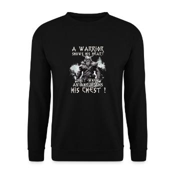 Mythologie nordique, Vikings, guerriers, culte guerrier - Sweat-shirt Unisexe - noir - Devant - Alina (178cm) & Michal (187cm)
