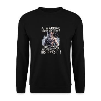 Wolf Odins Symbol der Stärke Wikinger Krieger - Unisex Pullover - Schwarz - Vorne - Alina (178cm) & Michal (187cm)