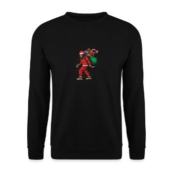 Bigfoot Père Noël Lumières de l’arbre de Noël Noël Noël - Sweat-shirt Unisexe - noir - Devant - Alina (178cm) & Michal (187cm)