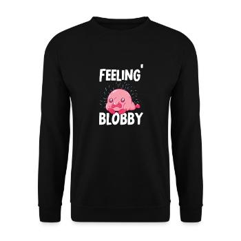 Blob fish - Unisex Sweatshirt - black - Front - Alina (178cm) & Michal (187cm)