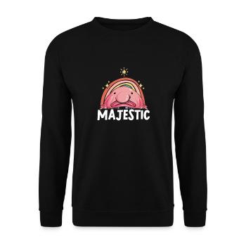 Blob fish - Unisex Sweatshirt - black - Front - Alina (178cm) & Michal (187cm)