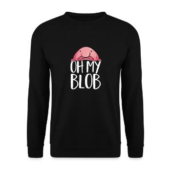 Blob fish - Unisex Sweatshirt - black - Front - Alina (178cm) & Michal (187cm)