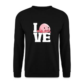 Blob fish - Unisex Sweatshirt - black - Front - Alina (178cm) & Michal (187cm)