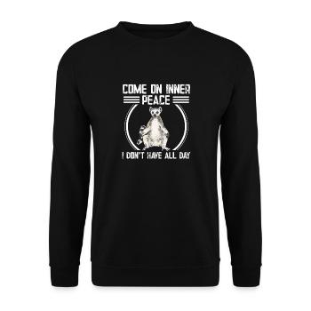 Lemur Catta Ring-tailed lemur - Unisex Sweatshirt - black - Front - Alina (178cm) & Michal (187cm)