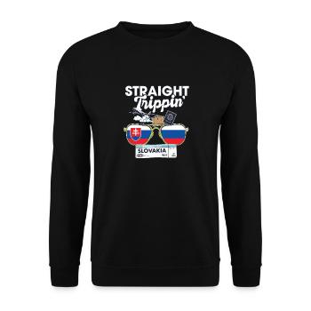 Straight Trippin' Slovakia Vacation Tour Travel - Unisex Pullover - Schwarz - Vorne - Alina (178cm) & Michal (187cm)