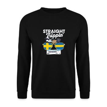 Straight Trippin' Suède Vacation Tour Travel - Sweat-shirt Unisexe - noir - Devant - Alina (178cm) & Michal (187cm)