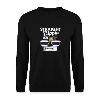 Straight Trippin' Thailand Vacation Tour Travel - Unisex Pullover - Schwarz - Vorne - Alina (178cm) & Michal (187cm)