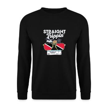 Straight Trippin' Trinidad And Tobago Vacation - Unisex Pullover - Schwarz - Vorne - Alina (178cm) & Michal (187cm)