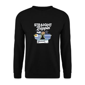 Straight Trippin' Uruguay Vacation Tour Travel - Sweat-shirt Unisexe - noir - Devant - Alina (178cm) & Michal (187cm)