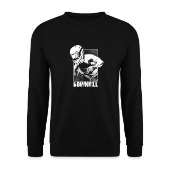 Patineur de vélo de descente - Sweat-shirt Unisexe - noir - Devant - Alina (178cm) & Michal (187cm)