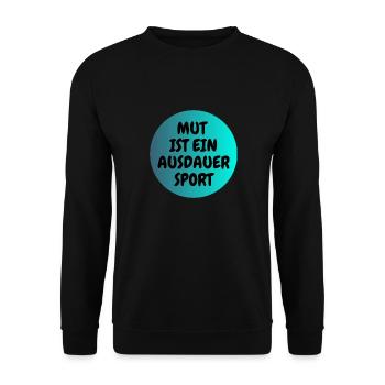 MUT 1 - Unisex Pullover - Schwarz - Vorne - Alina (178cm) & Michal (187cm)