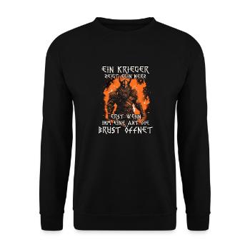 Ragnarok Der Untergang der Götter Wikinger - Unisex Pullover - Schwarz - Vorne - Alina (178cm) & Michal (187cm)